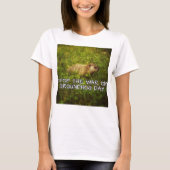 Stop de oorlog op het T-shirt van de grondhog (Voorkant)