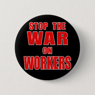 STOP DE OORLOG OP T-shirts VOOR WERKNEMERS Ronde Button 5,7 Cm