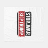 Stop de Oorlog Stop Trump Fleece Deken (Voorkant (Horizontaal))