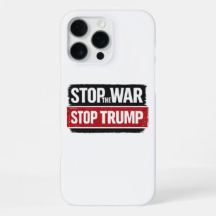 Stop de Oorlog Stop Trump iPhone 16 Pro Max Hoesje