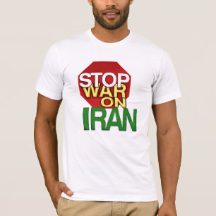 Stop de oorlog tegen Iran Anti-War Peace Protest T-shirt