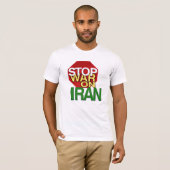 Stop de oorlog tegen Iran Anti-War Peace Protest T-shirt (Voorkant volledig)