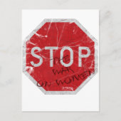 Stop de oorlog tegen vrouwen briefkaart (Voorkant)