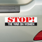 Stop de oorlog tegen vrouwen - feministische Bumpe Bumpersticker (Op auto)