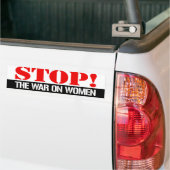 Stop de oorlog tegen vrouwen - feministische Bumpe Bumpersticker (Op Truck)