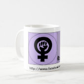 Stop de oorlog tegen vrouwen koffiemok (Voorkant links)