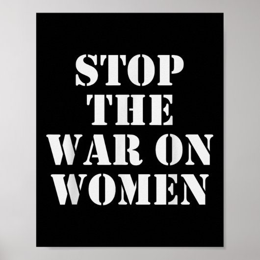 Stop de oorlog tegen vrouwen - Mensenrechten Poster (Voorkant)