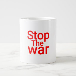 STOP DE OORLOG. TEKEN DE VREDE. — Inspirerend Vred Grote Koffiekop