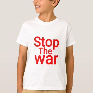 STOP DE OORLOG. TEKEN DE VREDE T-SHIRT