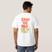 STOP DE OORLOG. TEKEN DE VREDE T-SHIRT (Achterkant volledig)