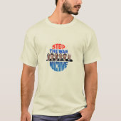 Stop de oorlogsmachine t-shirt (Voorkant)