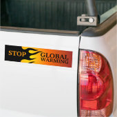 "Stop de opwarming van de aarde" bumpersticker (Op Truck)