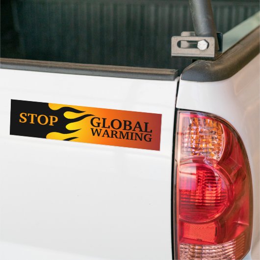 "Stop de opwarming van de aarde" bumpersticker (Op Truck)