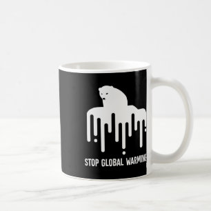 Stop de opwarming van de aarde klimaatverandering koffiemok