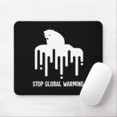 Stop de opwarming van de aarde klimaatverandering  muismat (Met muis)