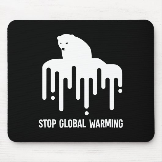 Stop de opwarming van de aarde klimaatverandering  muismat (Voorkant)