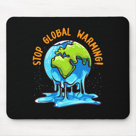Stop de opwarming van de aarde Klimaatverandering  Muismat (Voorkant)