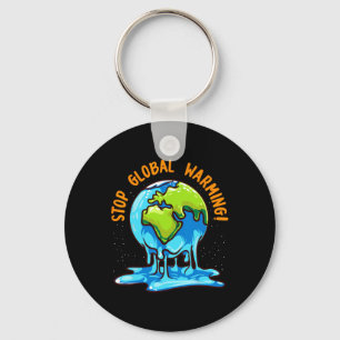Stop de opwarming van de aarde Klimaatverandering  Sleutelhanger