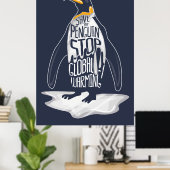 Stop de opwarming van de aarde Red het Zee Poster (Thuiskantoor)