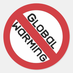 Stop de opwarming van de aarde ronde sticker