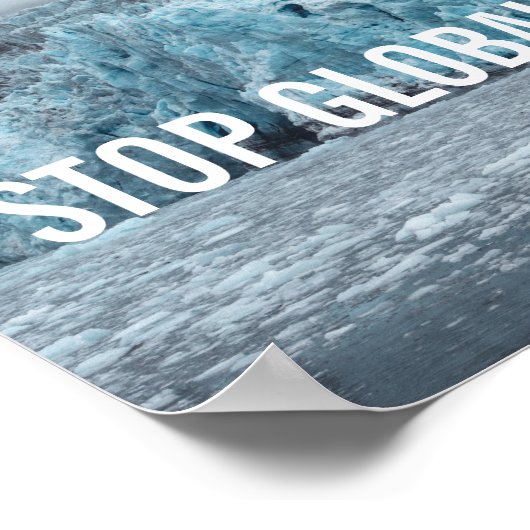 Stop de opwarming van de aarde - smeltgaleter | PO Poster (Hoek)