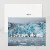 Stop de opwarming van de aarde - smeltgletsjer | B Briefkaart (Voorkant / Achterkant)
