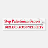 Stop de Palestijnse genocide Bumpersticker (Voorkant)