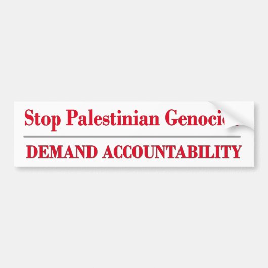 Stop de Palestijnse genocide Bumpersticker (Voorkant)