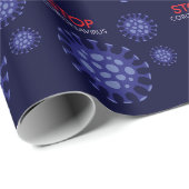 Stop de pandemische cartoon van Coronavirus Cadeaupapier (Rol Hoek)