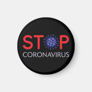 Stop de pandemische cartoon van Coronavirus Magneet