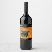 Stop de pers speciale editie wijn etiket (Voorkant)