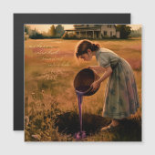 "Stop de pijn in een kom" vierkante magneet genezi (Voorkant / Achterkant)