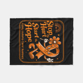 Stop De Pijn Nier Leukemie Kanker Bewustzijn Fleece Deken (Voorkant (Horizontaal))