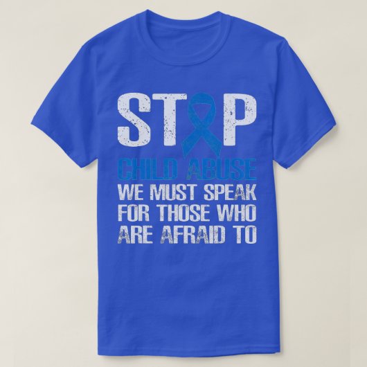 Stop de preventie van kindermisbruik Month Blue Ri T-shirt (Design voorkant)