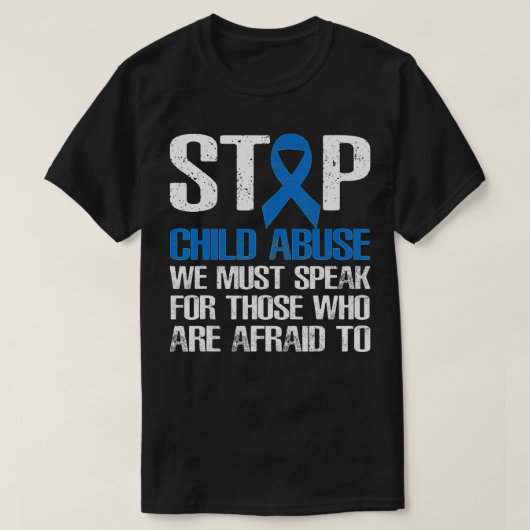 Stop de preventie van kindermisbruik Month Blue Ri T-shirt (Design voorkant)
