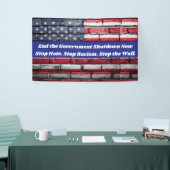 Stop de regering Shutdown Protest Rally Banner (Beurs)