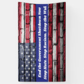 Stop de regering Shutdown Protest Rally Banner (Verticaal)