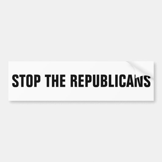STOP DE REPUBLIEK BUMPERSTICKER (Voorkant)