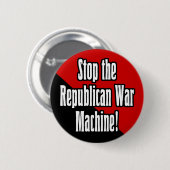 Stop de Republikeinse oorlogsmachine Ronde Button 5,7 Cm (Voorkant /achterkant)