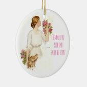 Stop de Rozen Victoriaans Lady Ceramic Ornament (Rechts)