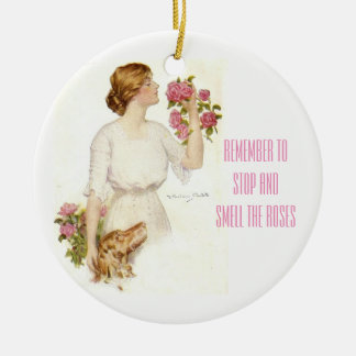 Stop de Rozen Victoriaans Lady Ceramic Ornament