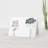 Stop de slechte regen kaart (Voorkant)