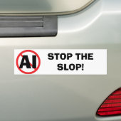 Stop de Slop Anti-AI Bumpersticker (Op auto)
