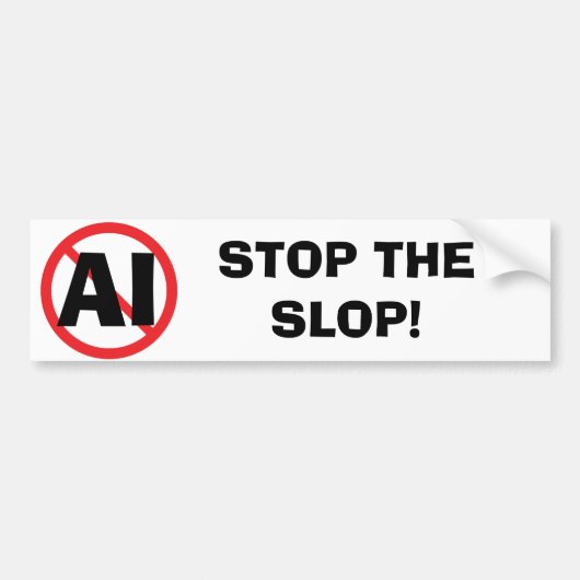 Stop de Slop Anti-AI Bumpersticker (Voorkant)