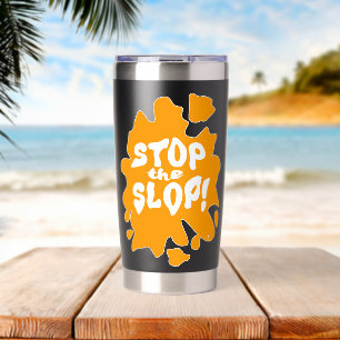 Stop de Sluier Anti AI Verklaring Kunst Slogan Geïsoleerde Drinkbeker