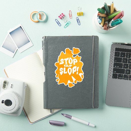 Stop de Sluier Anti AI Verklaring Kunstzinnige Spr Sticker (iPad Cover)