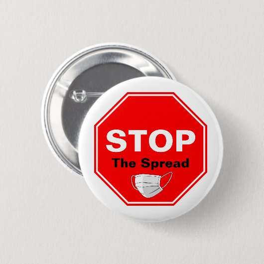 STOP DE Spread Ronde Button 5,7 Cm (Voorkant /achterkant)