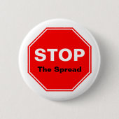 STOP DE Spread Ronde Button 5,7 Cm (Voorkant)