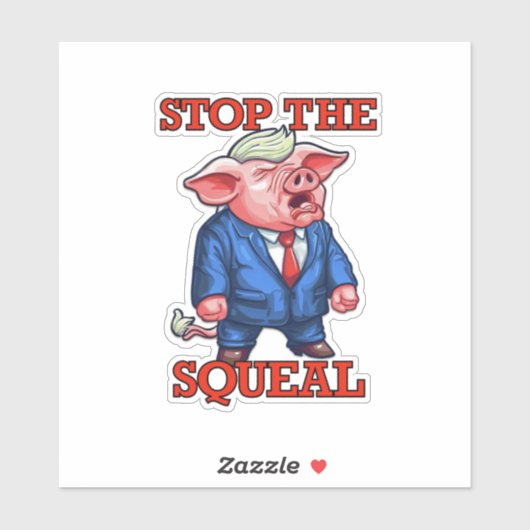 Stop de Squeal Trump Sticker (Vel)