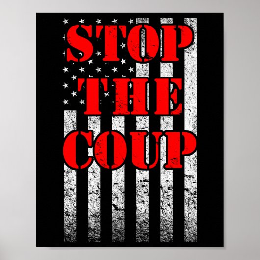 Stop de staatsgreep in Amerika en red de democrati Poster (Voorkant)